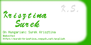 krisztina surek business card